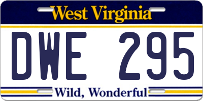 WV license plate DWE295