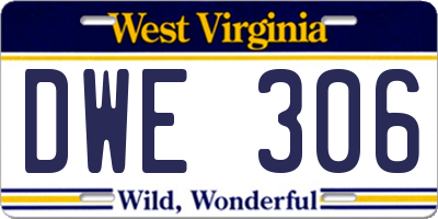 WV license plate DWE306
