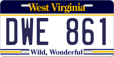 WV license plate DWE861