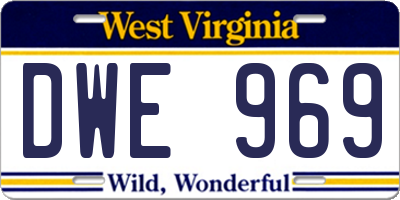 WV license plate DWE969