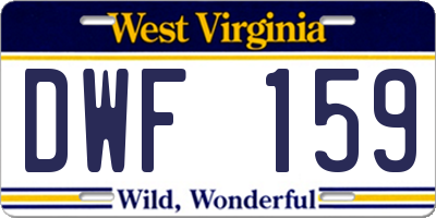 WV license plate DWF159