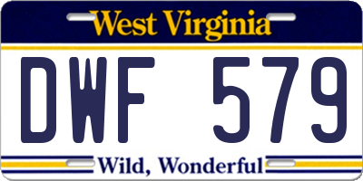 WV license plate DWF579