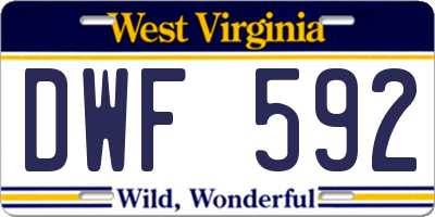 WV license plate DWF592