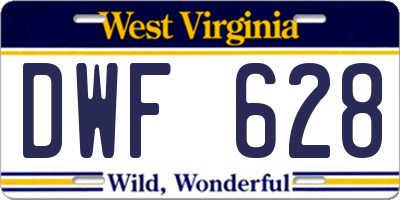 WV license plate DWF628