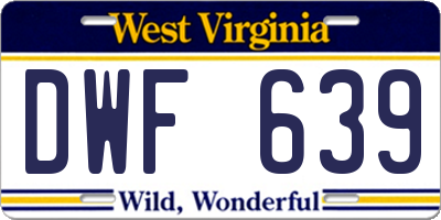 WV license plate DWF639