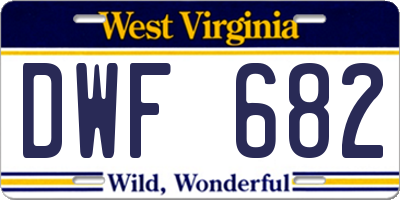 WV license plate DWF682