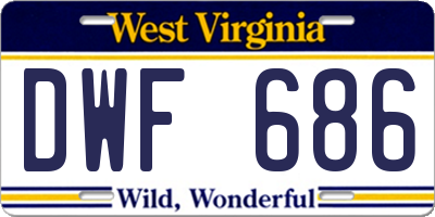 WV license plate DWF686