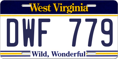 WV license plate DWF779