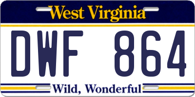 WV license plate DWF864