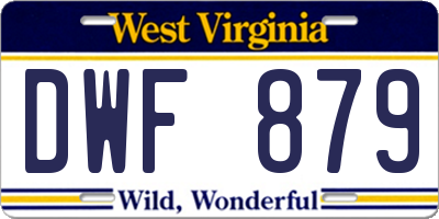 WV license plate DWF879