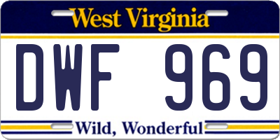WV license plate DWF969