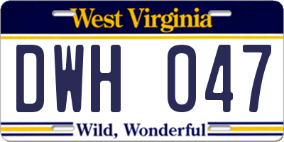 WV license plate DWH047