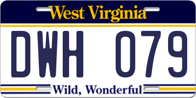WV license plate DWH079
