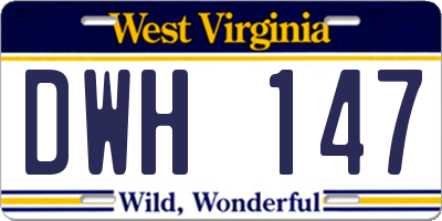WV license plate DWH147