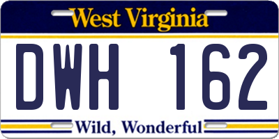 WV license plate DWH162