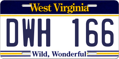 WV license plate DWH166