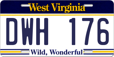 WV license plate DWH176
