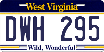 WV license plate DWH295