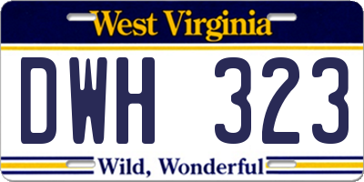 WV license plate DWH323