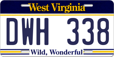 WV license plate DWH338