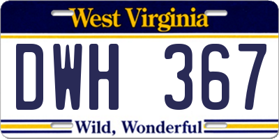 WV license plate DWH367
