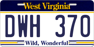 WV license plate DWH370