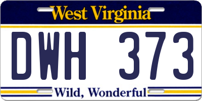 WV license plate DWH373