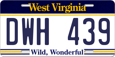 WV license plate DWH439