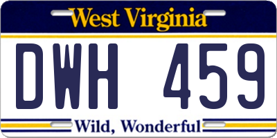 WV license plate DWH459