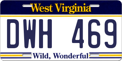 WV license plate DWH469