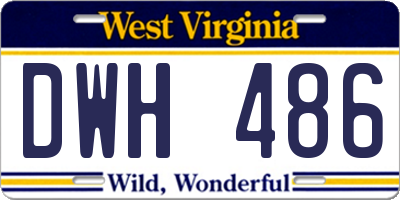WV license plate DWH486