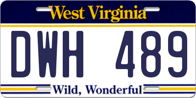 WV license plate DWH489