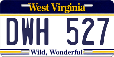 WV license plate DWH527