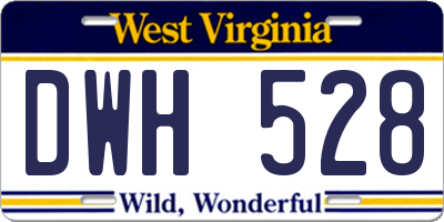 WV license plate DWH528