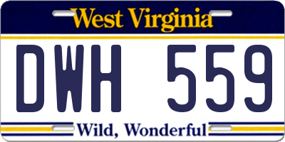 WV license plate DWH559