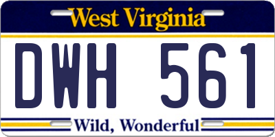 WV license plate DWH561