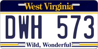 WV license plate DWH573