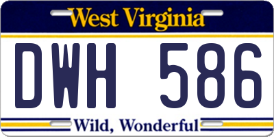 WV license plate DWH586