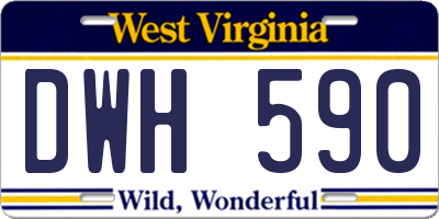 WV license plate DWH590