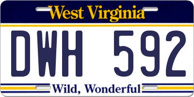 WV license plate DWH592