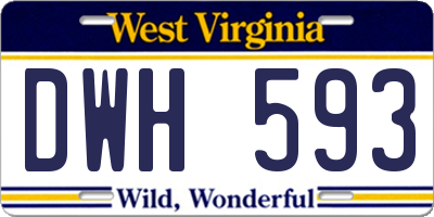WV license plate DWH593