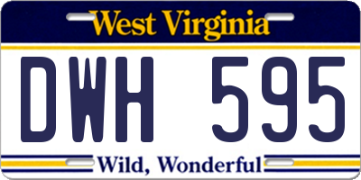 WV license plate DWH595