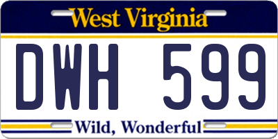 WV license plate DWH599