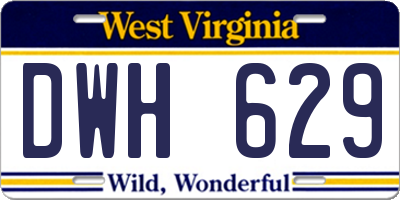 WV license plate DWH629