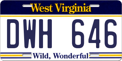 WV license plate DWH646