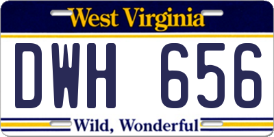 WV license plate DWH656