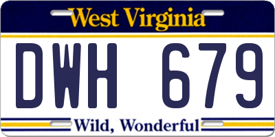 WV license plate DWH679