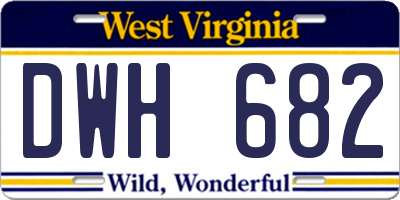 WV license plate DWH682