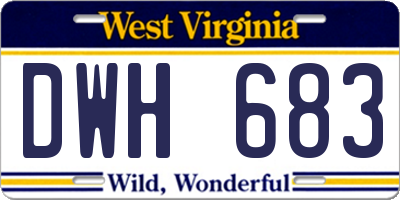WV license plate DWH683