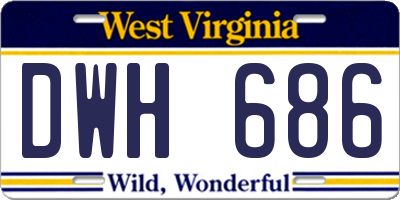 WV license plate DWH686